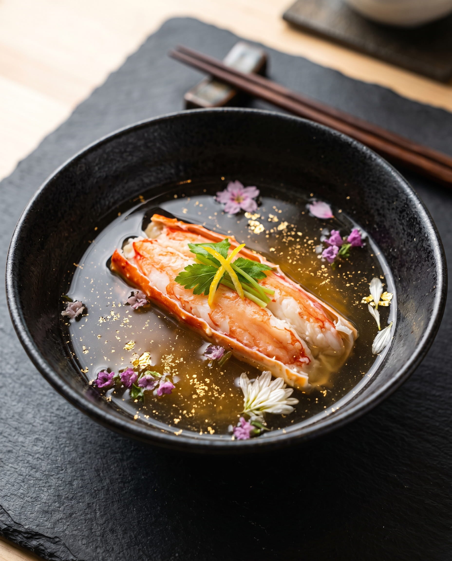 Smoked Dashi & King Crab Consommé