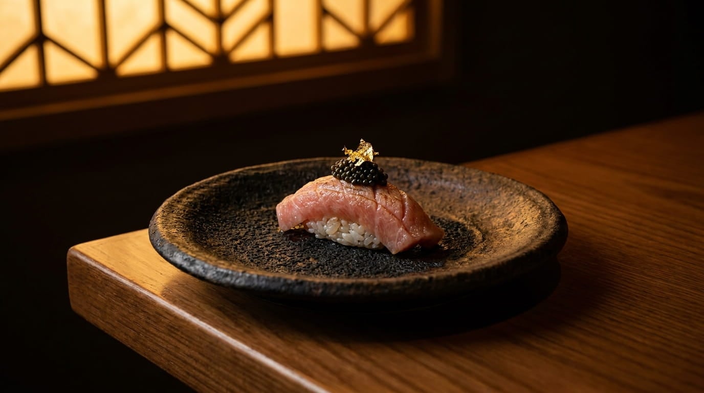 KURO Omakase Binchotan Charcoal Seared Otoro